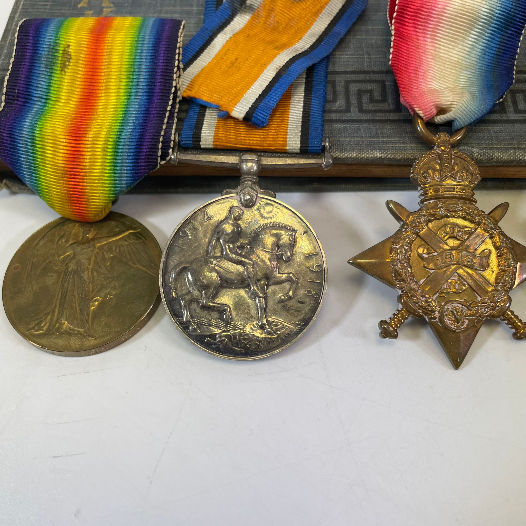 WWI medal trio awarded to G H Bush BRCS & Ost JJ / 20837 CPL GH Bush RAF along with a wartime diary, - Image 12 of 14