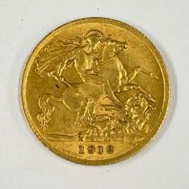 Great Britain, George V 1912 Gold Half Sovereign