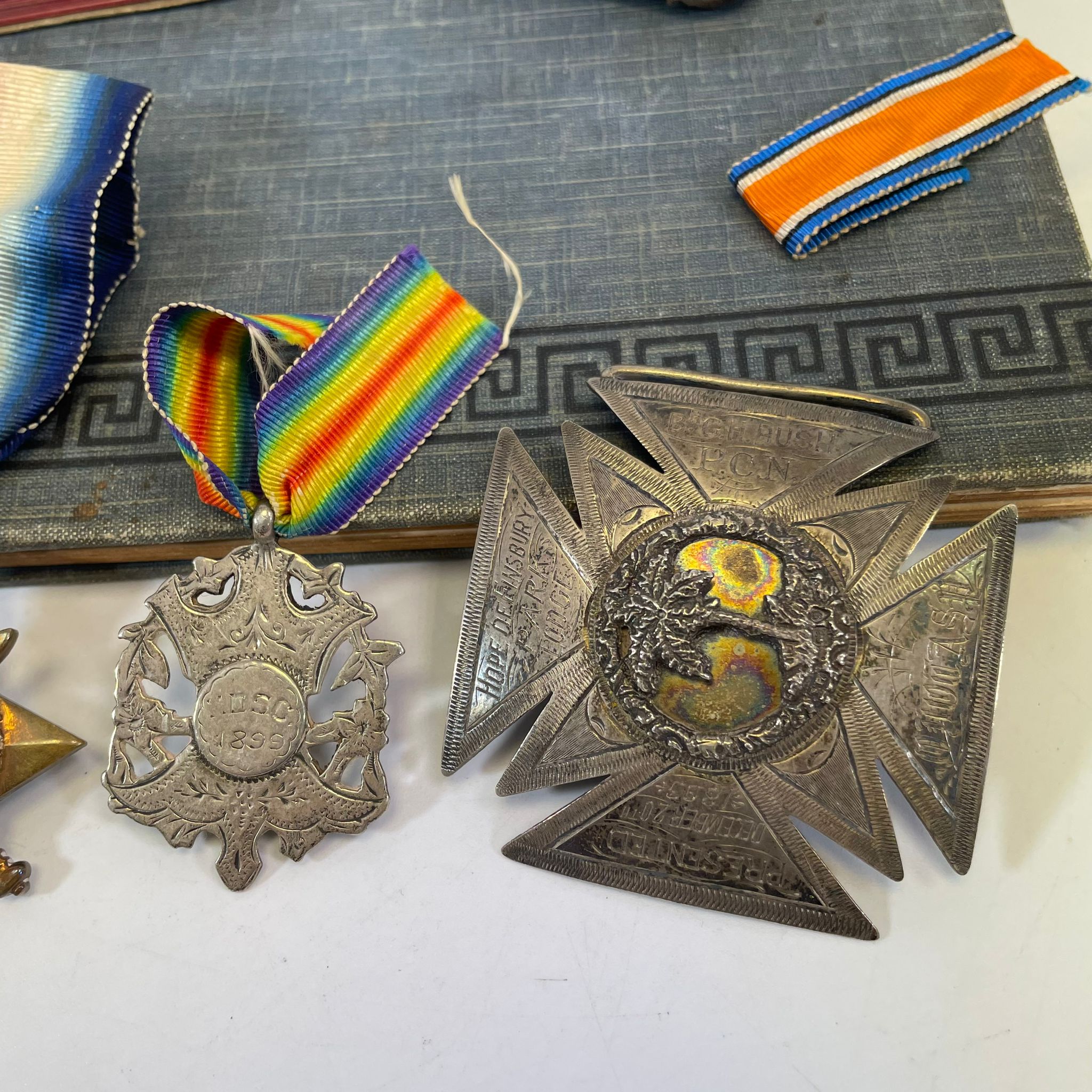 WWI medal trio awarded to G H Bush BRCS & Ost JJ / 20837 CPL GH Bush RAF along with a wartime diary, - Image 13 of 14