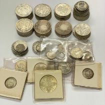 Large collection of pre 1947 silver British coins along with various other British coinage Including