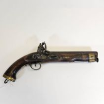 ***Please note updated description*** An East India Flintlock Pistol.  Serial no. APX-1055-PX-73
