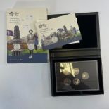 A collection of 50p coins including a five coin Royal Mint Proof Coins set celbrating 50 years of