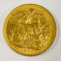 Australia, Edward VII 1903 Melbourne Mint Gold Full Sovereign