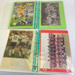 A collection of 1980's football autographs, mostly on magazine cuttings. Including players from