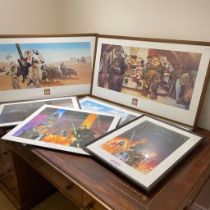 Collection of Star Wars Artist signed prints including:- - Battle of Hoth,Dave Dorma - In the