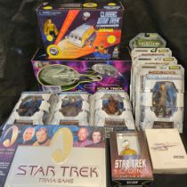 Collection of 12 boxed Star Trek items Inc. Enterprise NCC 1701-E, Boxed Figures And Trivia Game Etc