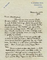 J.R.R Tolkien Letter Dated December 28th 1961 to Chris in reply to letter sent when to him when he