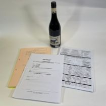 War Horse: Peter Mullen’s Script, Emily Watson’s bottle of War Horse wine, paperwork, various