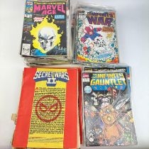 Collection of 65 Marvel comics including The Infinity, Gauntlet, Marvel age Secret Wars & GI Joe