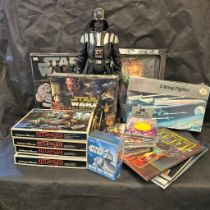 Collection of Star Wars books, puzzles and tapes etc. to include:- - an MPC Ertl Return of The