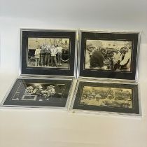 Film Memorabilia Four framed photographs of the 007 James Bond movie Octopussy. Frame size 32cm x