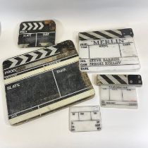 Film Memorabilia A collection of 4 clapper boards including Cleopatra and Merlin with spare