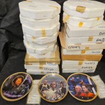 Collection of 20 Star Trek Collectors Plates boxed together with 2 unboxed Star Trek collectors
