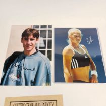 ***AWAY Signed Gary Neville Photo with COA & Signed Anna Kournikova with COA