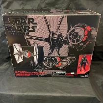 Boxed Star Wars Hasbro, First Order Special Forces Tie Fighter.  Box measures approximately 65cm