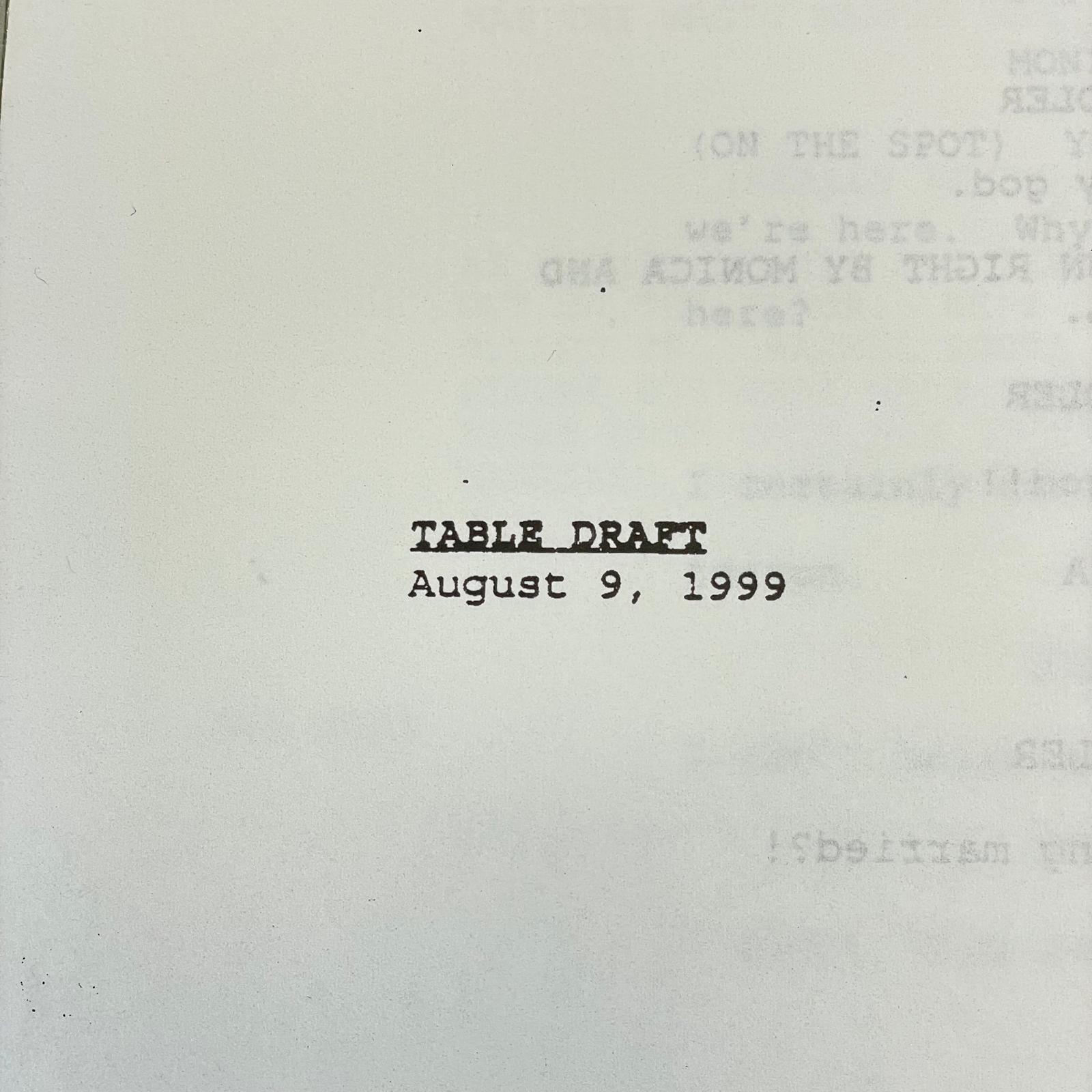 Friends Script "The One After Vegas" written by Adam Chase.  Episode 1 - Table Draft.  August 9th - Image 6 of 8
