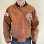 ***AWAY** Arnold Schwarzenegger leather Jacket, Signed.  Purchased from Arnie himself in a charity
