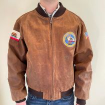 ***AWAY** Arnold Schwarzenegger leather Jacket, Signed.  Purchased from Arnie himself in a charity