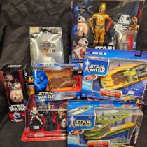 Collection of boxed Star Wars figures including :- - Stap & Battle Droids Force.  - Awakens set. -