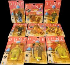 Collection of 9 Card Backed LJN Dune 1984 Figures, including:- - Baron Harkonnen - Sand Scout -