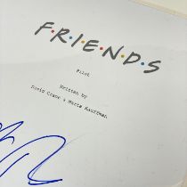 The pilot episode script of 'Friends' (not issued) but signed by Matthew Perry with certificate of