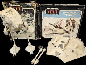 2 boxed Star Wars Return of the Jedi figures to include:- - Scout Walker Vehicle - Snow Speeder