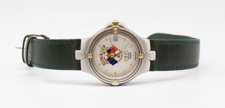 An official Ryder Cup gents Ebel steel cased wristwatch, comprising a dial signed Jonnie Walker 'The