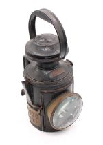 A Great Central Railway, kerosene railway lamp, having handles to side and top, numbered 14122,