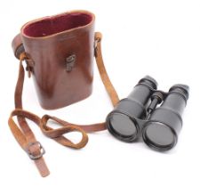 WWI interest:- pair of binoculars including case.