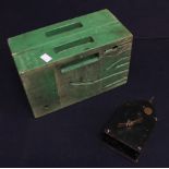 ***WITHDRAWN*** Rail bolt carrying case/block "Freinrail" along with clock mechanism.