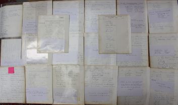 A large collection of assorted signed sheets, extracted from a visitors book, origin unknown, to