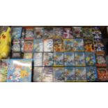 Pokémon: A collection of assorted Pokemon DVDs and Videos, some duplication; together with a Build-