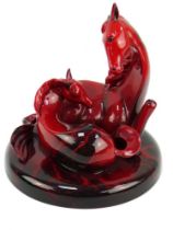Royal Doulton Images of Fire flambe Gift of Life figurine, signed A.M. HN 3536. Height 24cm.