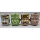 ***RE OFFER MARCH A/C £120 - £150*** Four character mugs of Old Bill, early 20th Century by