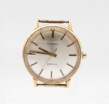 A 1970s 9ct gold cased Garrard Eterna gentleman's presentation wristwatch. 34mm case