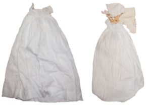 A collection of white wear to include pantaloons (Victorian and Edwardian) cami tops, christening