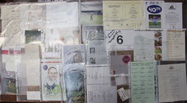 Sporting: A collection of signed sporting memorabilia to include cricket and football interest,