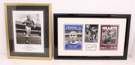 Football: A framed and glazed photograph of Alex Young, signed, 25 of 50. Frame measuring approx.