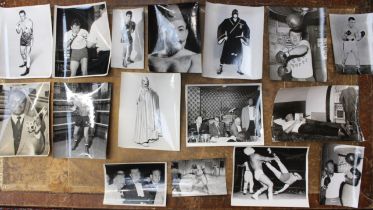 Boxing: A collection of black and white photographs, to include some with press stamps to reverse.