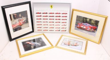 Ferrari: A collection of nine Ferrari pictures and prints to include: Forza Ferrari by Graham