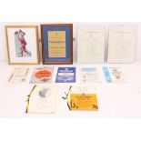 Sporting: A collection of assorted sporting memorabilia to comprise: Billy Wright Sporting Dinner