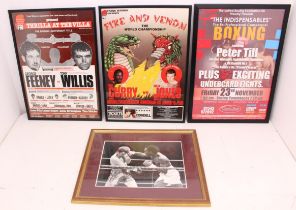 Boxing: A collection of three framed and glazed boxing posters to comprise: "The Indispensables"