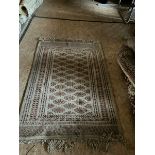 Middle eastern style carpet  in cream, lighter weight, 6;1 x 4'3