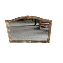A modern gilt framed overmantle mirror. 128cm wide and 89cm high. (1)