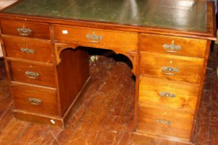 Small twin pedestal desk