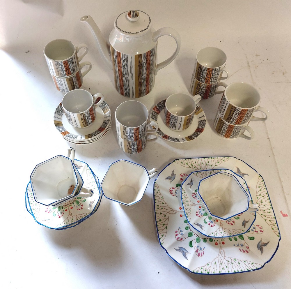 A large collection of Deco and 1950's tea and coffee wares. as well as plates and jugs etc To - Image 2 of 14