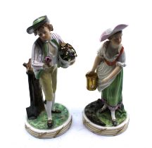 Pair of Dresden figures 1950’s (Small damage to watering can)