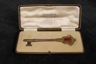 "Non Sans Droict- Not without Right Key to Chairman of the Justice. Silver Gilt. Boxed.  The key