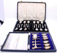 Two sets of Sterling Silver Spoons boxed.  There is a set of Six 1977 Silver Jubilee Sterling Silver