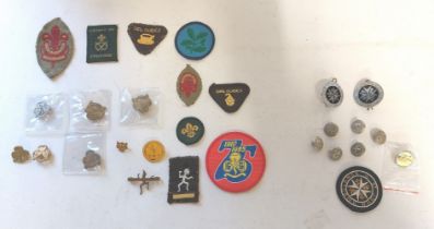 A small collection of Girls Guilds and St Johns Ambulance cloth and pin badges, to include a GG Pixy